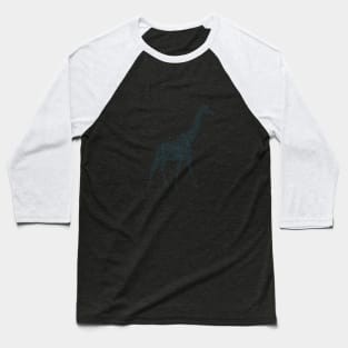 Giraffe Africa Silhouette Shape Text Word Cloud Baseball T-Shirt